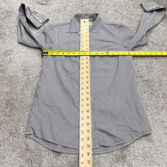 J.Crew Boy Fit Everyday Shirt Womens 4 Black White Striped Long Sleeve Cotton - Picture 7 of 11